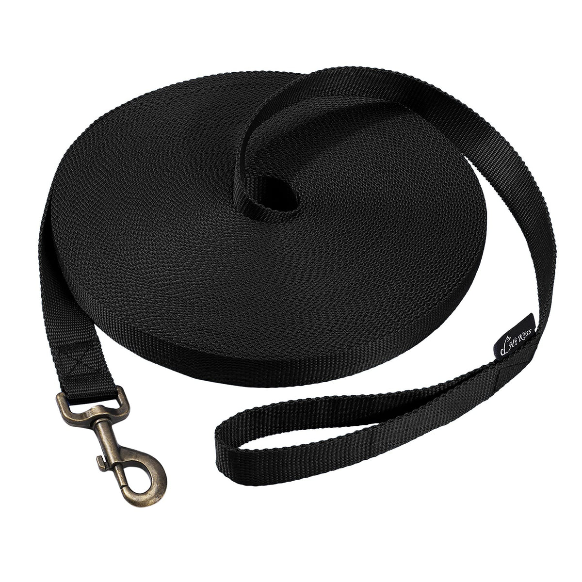 Hi Kiss Dog/Puppy Obedience Recall Agility Lead - 15ft 20ft 30ft 50ft 100ft Leash - Great for Training, Play, Camping, or Backyard - Orange 20ft
