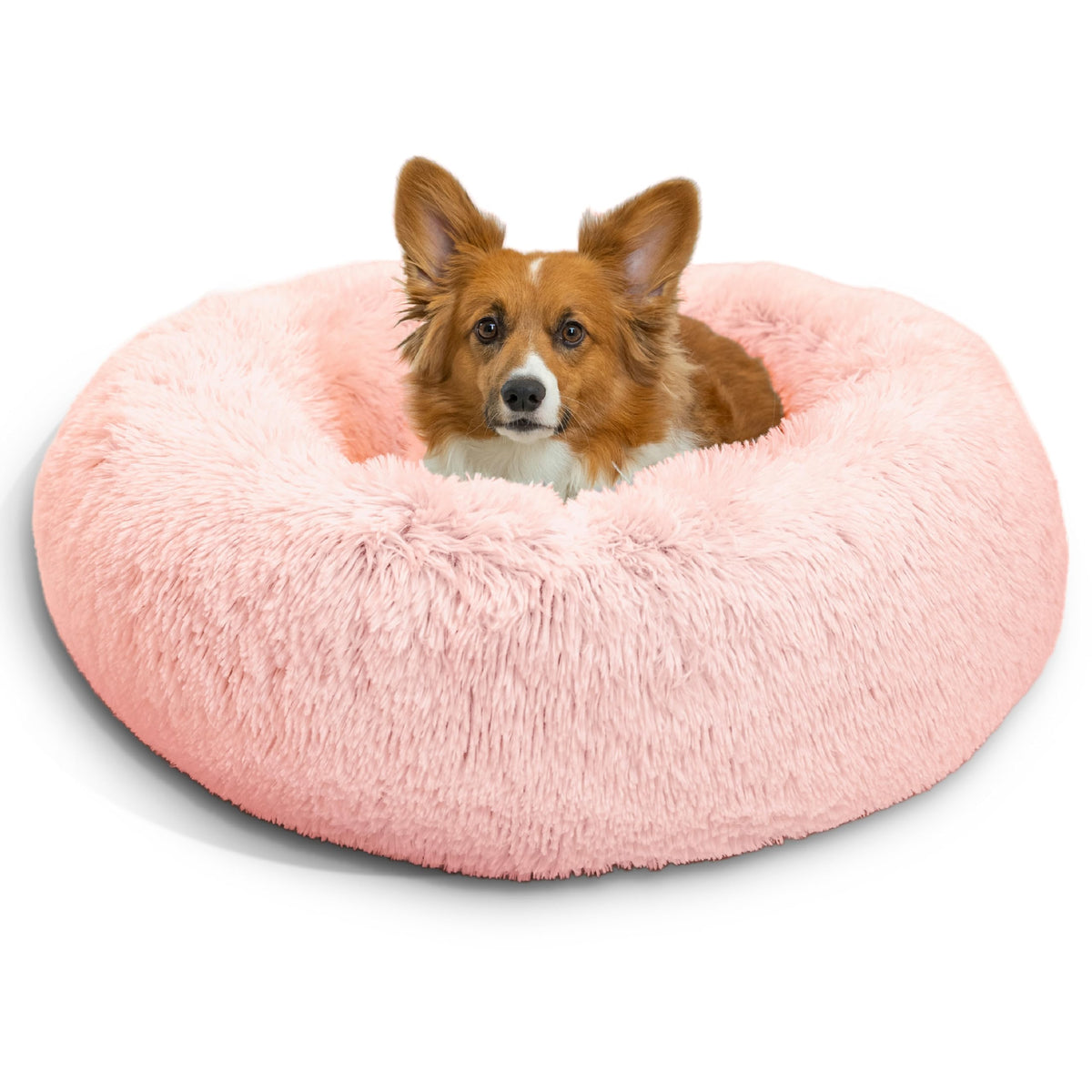 Best Friends by Sheri Original Calming Donut Dog Bed, Oyster, Small, 23"