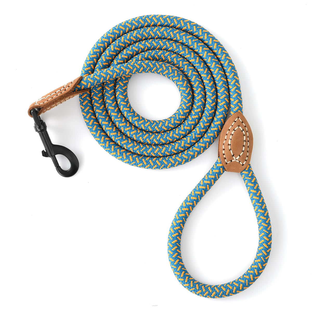 Mile High Life Dog Leash with Genuine Leather-Wrapped Ends, 4/5/6FT