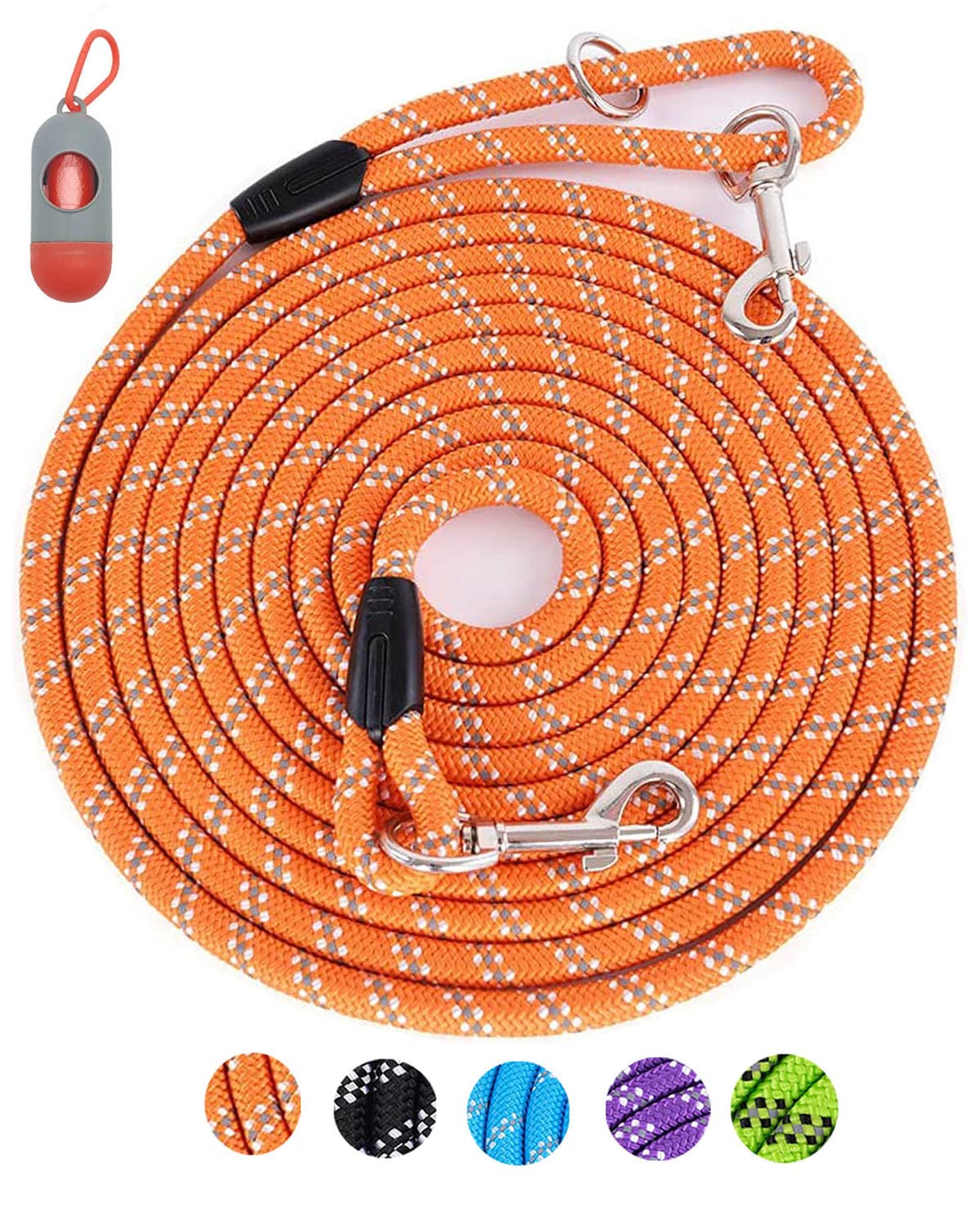 Long Dog Leash for Training 10FT/16FT/20FT/30FT/50FT/100FT, Reflective Tie Out, Heavy Duty Dog Lead for Large, Medium & Small Dogs - Outside Walking, Playing, Camping, Yard