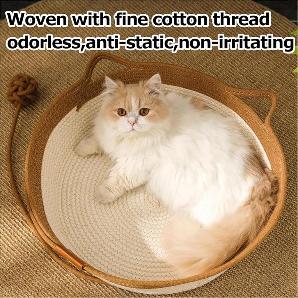Instinct Basket, Stimuli Handwoven Cat Basket for Cats, Large