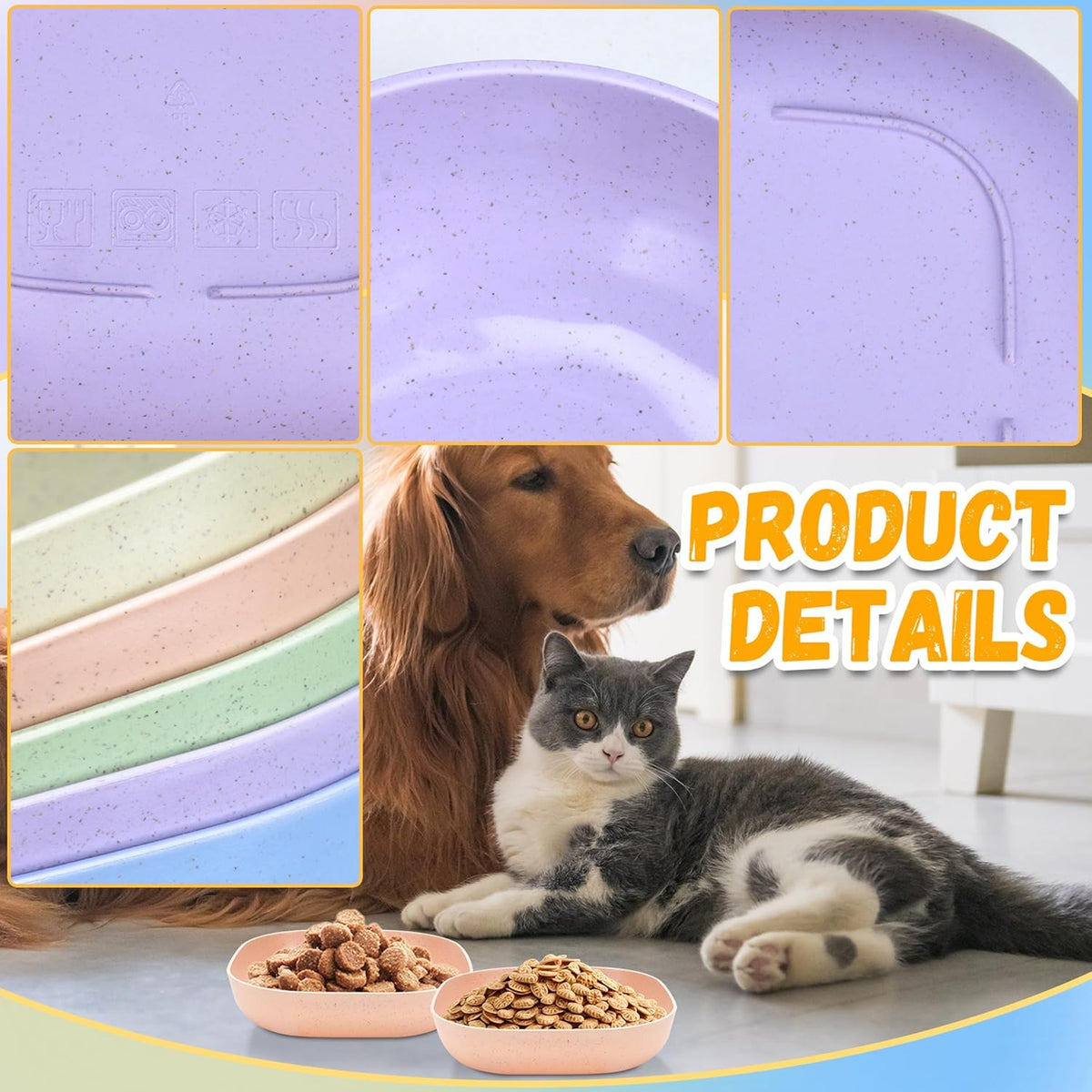 TKOnline 10 Pcs Cat Food Bowl Whisker Friendly ﻿