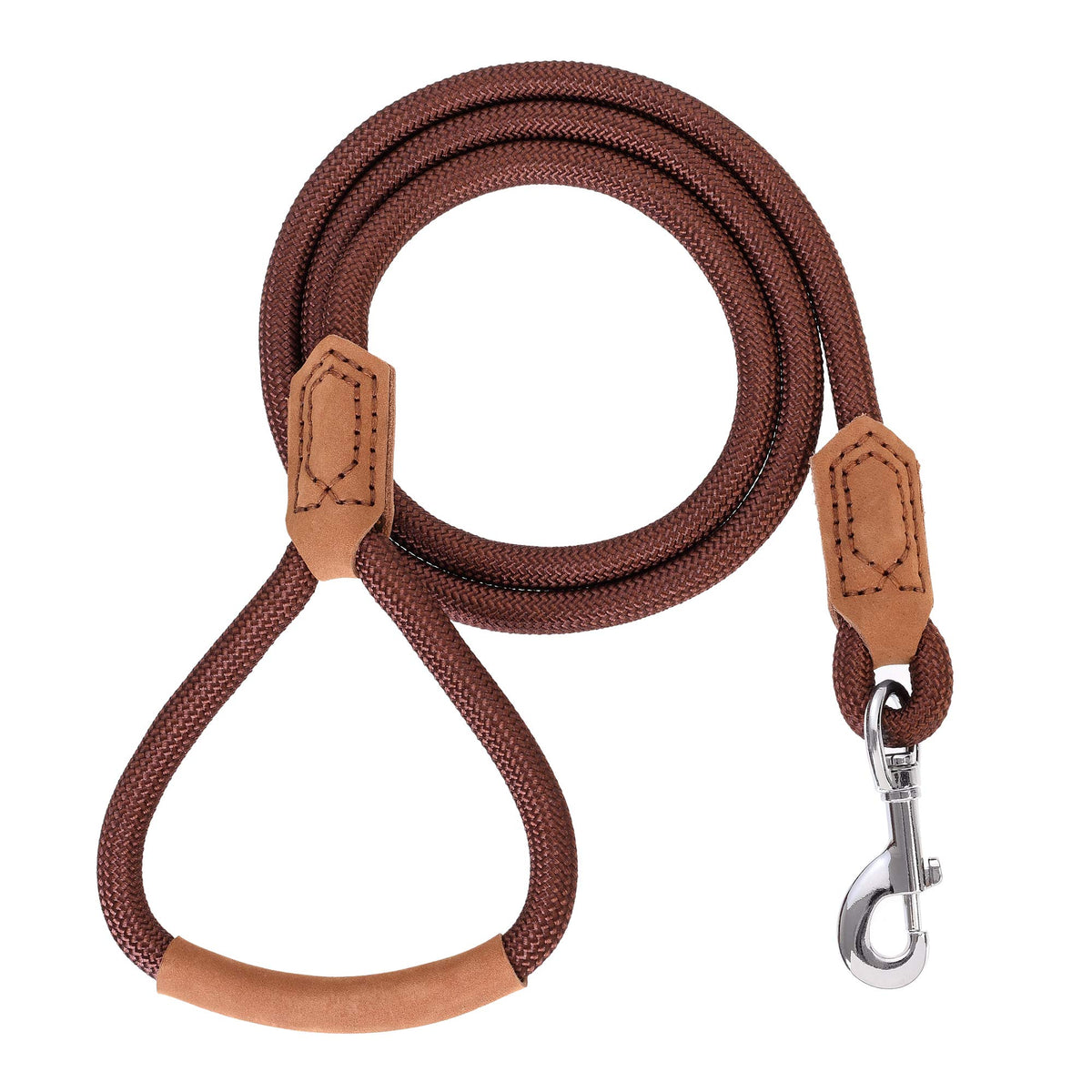 Mile High Life Dog Leash with Genuine Leather-Wrapped Ends, 4/5/6FT