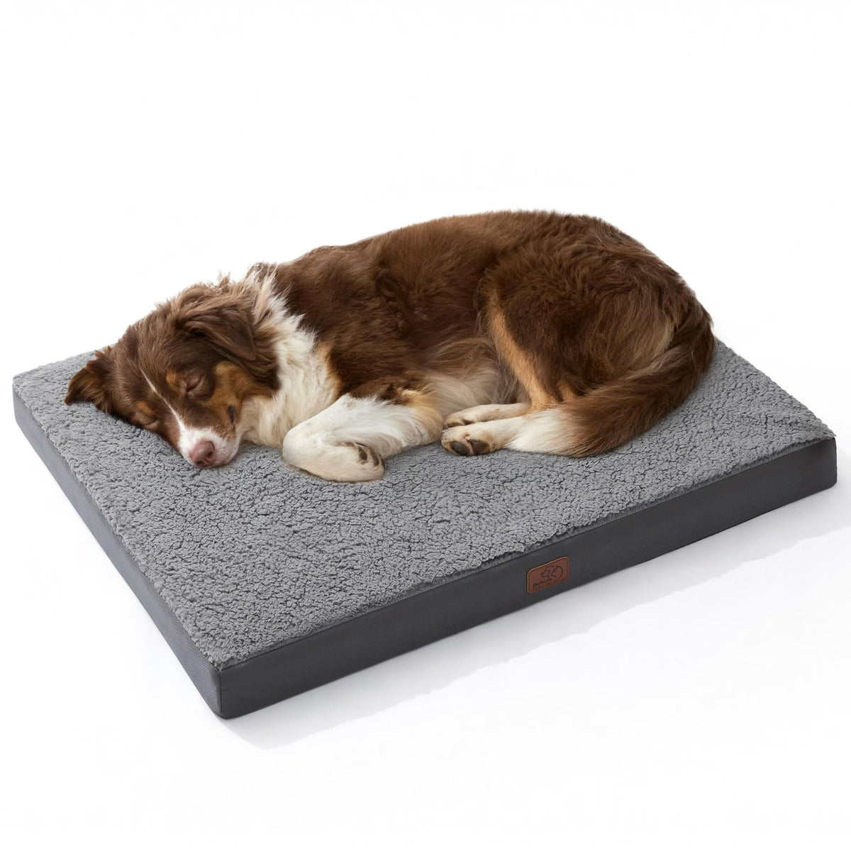 Bedsure Washable Dog Beds Large Sized Dog with Comfy Sherpa, 36x27in Grey