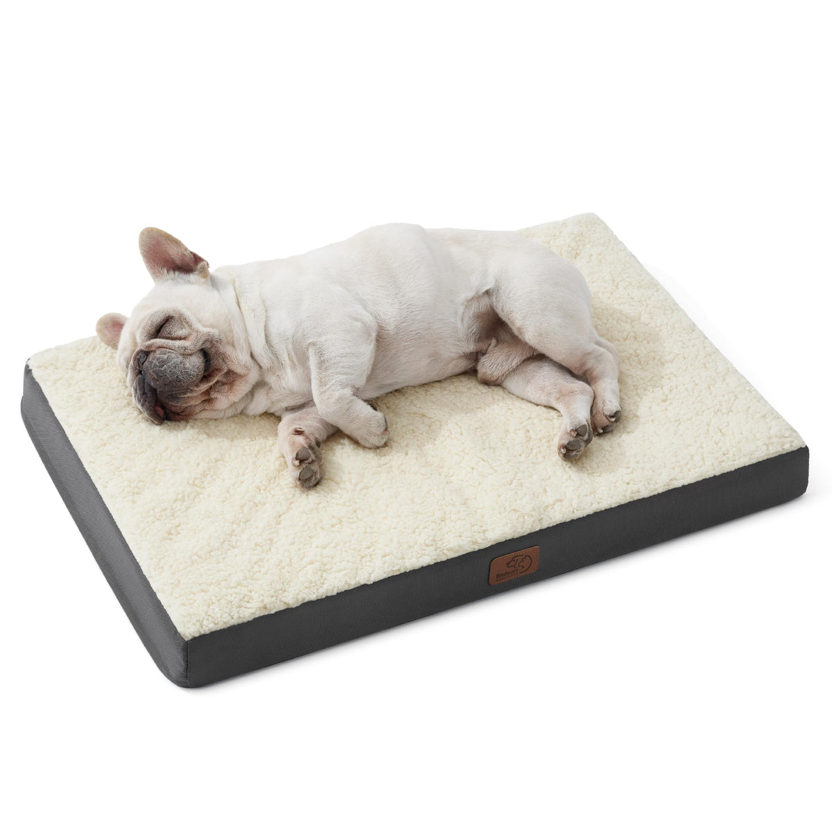 Bedsure Washable Dog Beds Large Sized Dog with Comfy Sherpa, 36x27in Grey