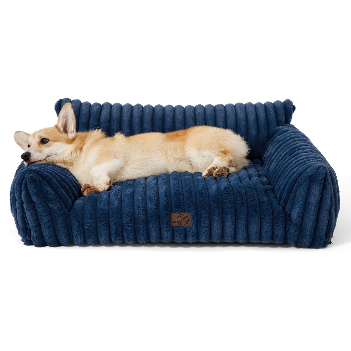 Bedsure ComfyFleece® Shown on TV Fluffy Cute Cat Couch for Pets,24in Cream