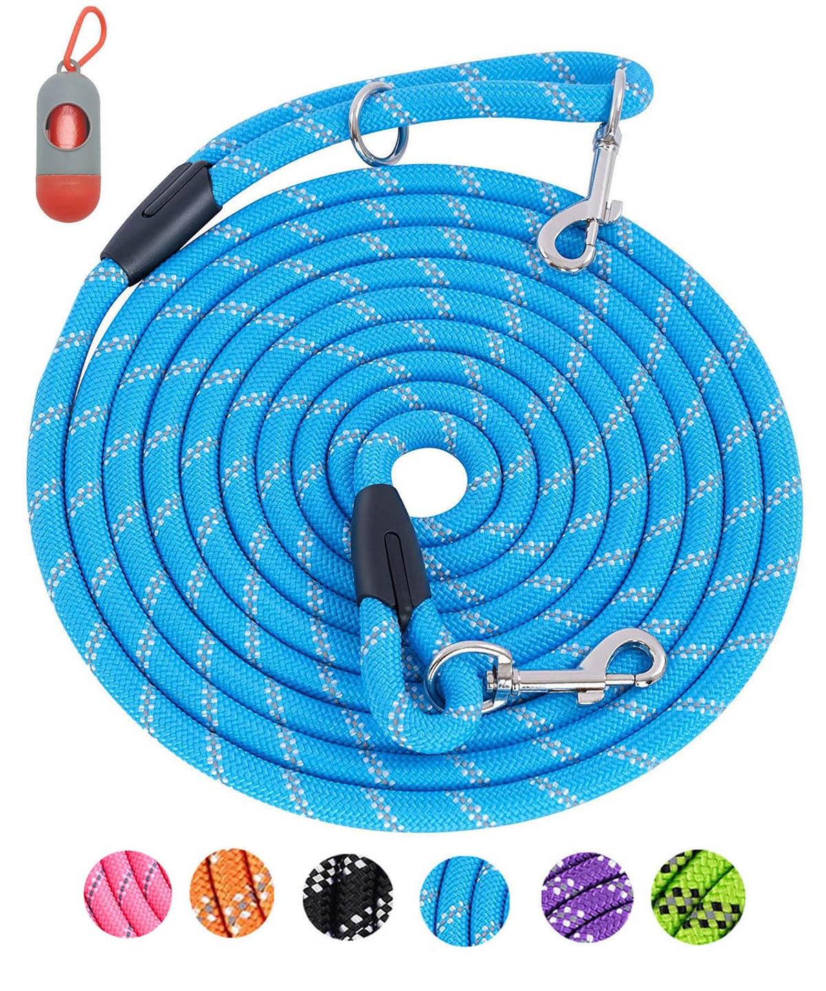 Long Dog Leash for Training 10FT/16FT/20FT/30FT/50FT/100FT, Reflective Tie Out, Heavy Duty Dog Lead for Large, Medium & Small Dogs - Outside Walking, Playing, Camping, Yard