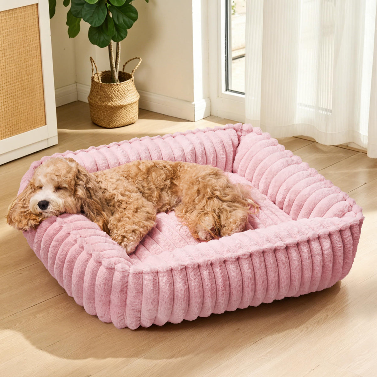 Small Dog Bed Calming Cat Bed for Indoor Cats 20’’x16’’Sage Grey