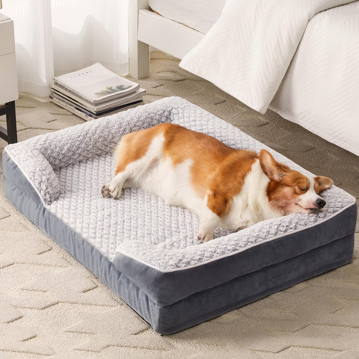 LEXTRO Washable Orthopedic Dog Bed, Waterproof Couch for Large Senior Dogs