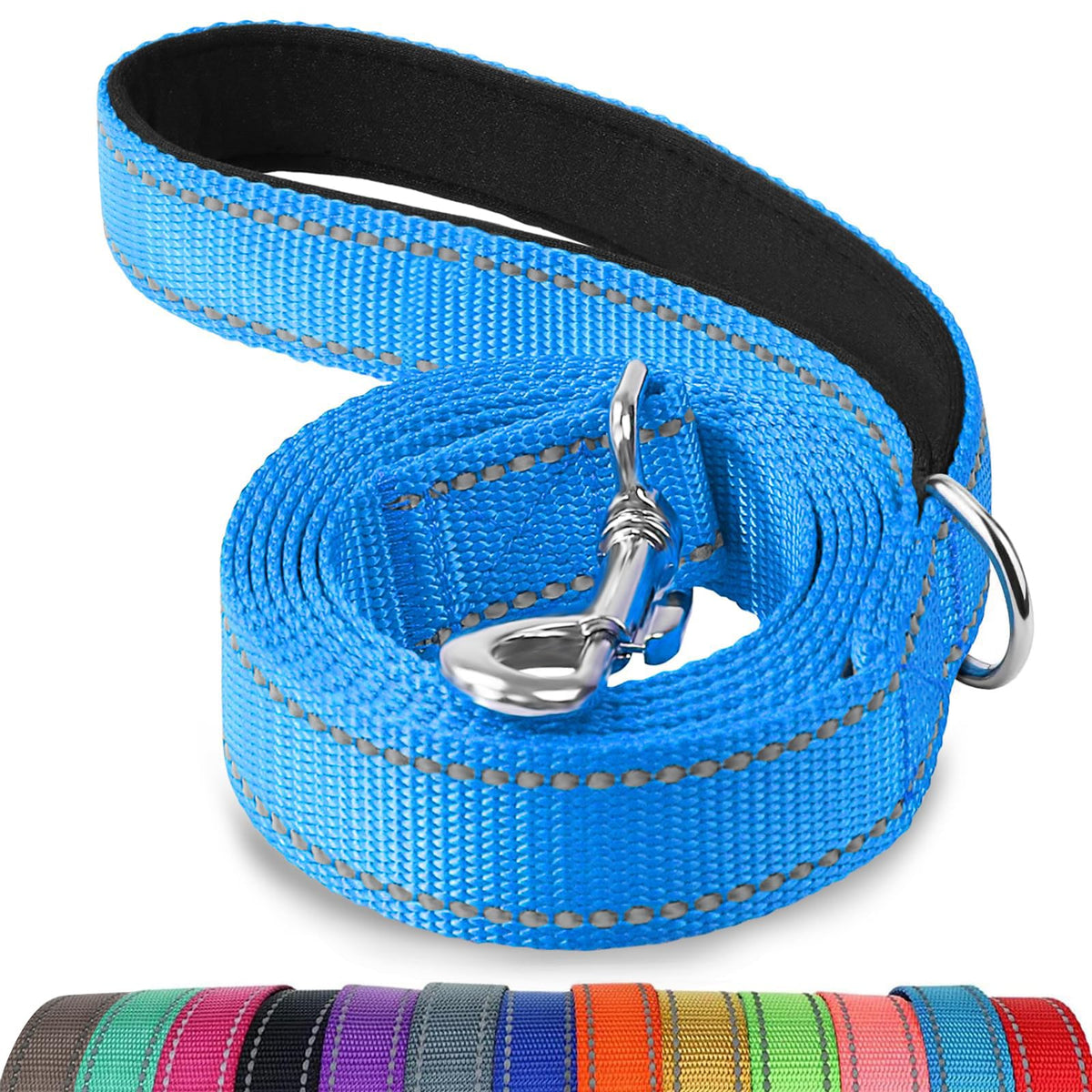 Joytale Dog Leash for Large Dogs that Pull, Double Handle, 6FT, Hot Pink
