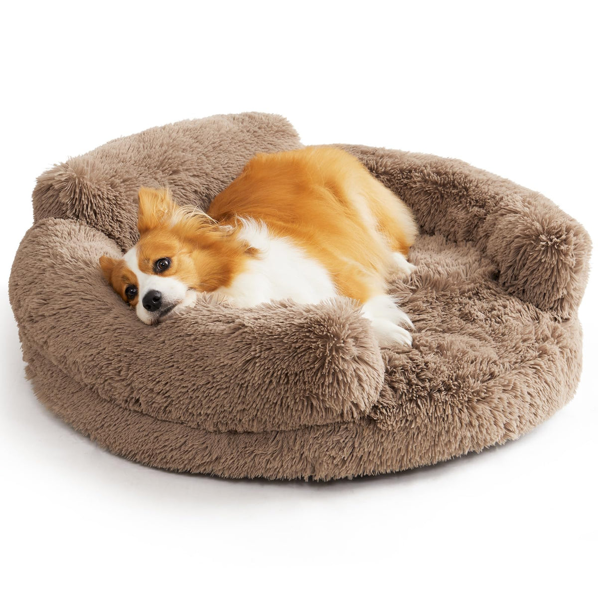 EHEYCIGA 23" Calming Donut Dog Bed for Small Dog & Cat Washable Pet Couch