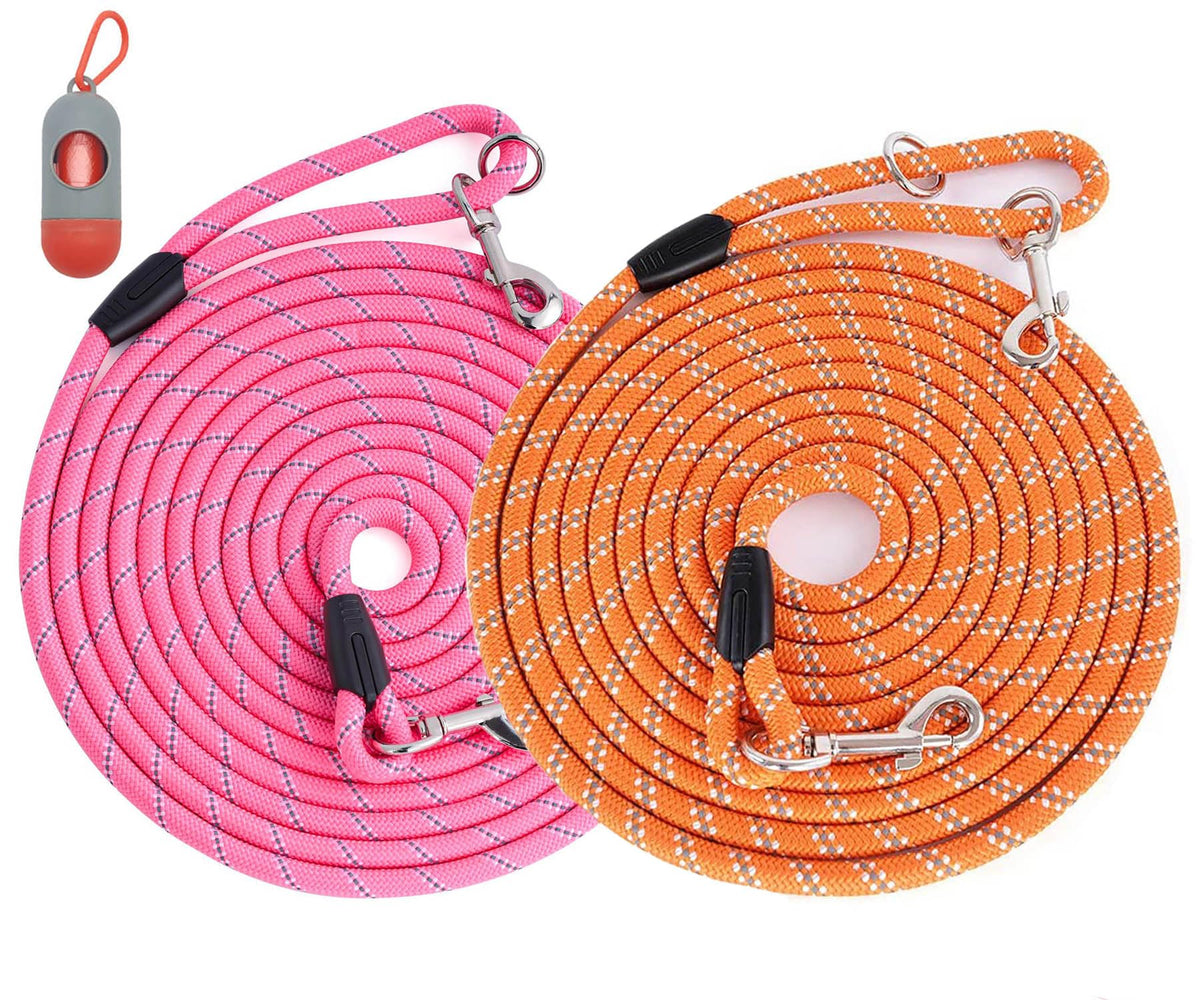 Long Dog Leash for Training 10FT/16FT/20FT/30FT/50FT/100FT, Reflective Tie Out, Heavy Duty Dog Lead for Large, Medium & Small Dogs - Outside Walking, Playing, Camping, Yard
