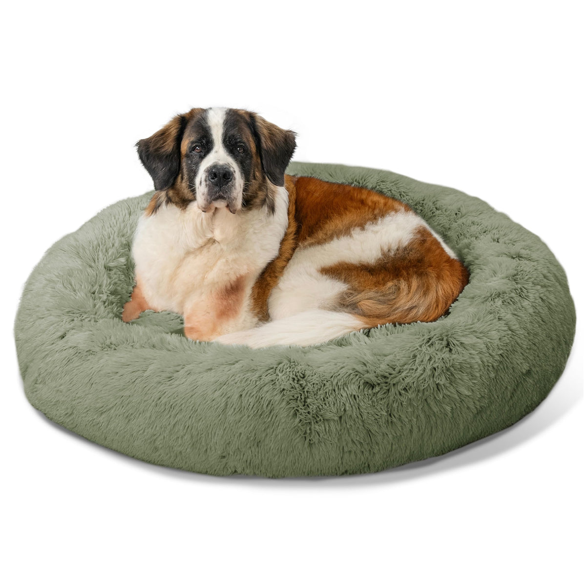 Best Friends by Sheri Original Calming Donut Dog Bed, Oyster, Small, 23"