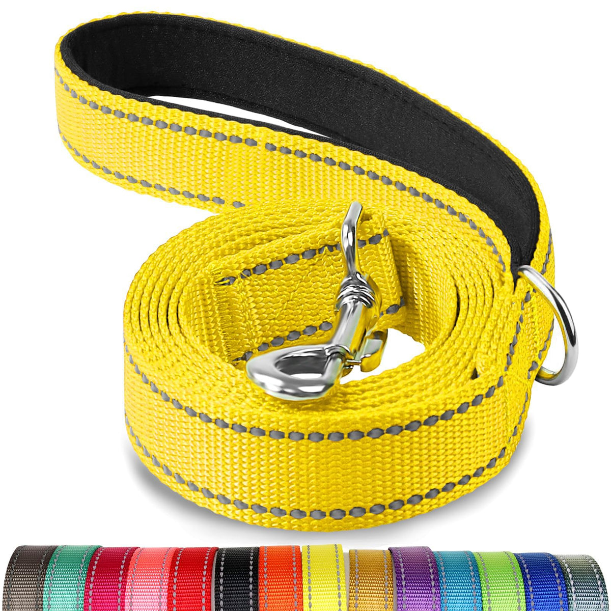 Joytale Dog Leash for Large Dogs that Pull, Double Handle, 6FT, Hot Pink