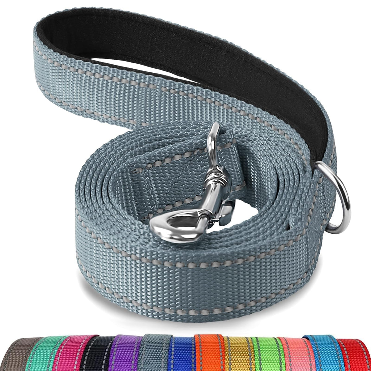 Joytale Dog Leash for Large Dogs that Pull, Double Handle, 6FT, Black