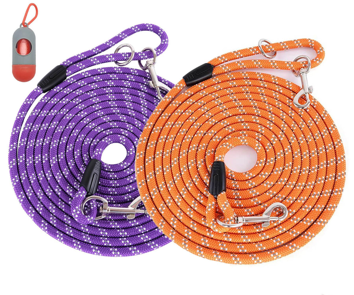 Long Dog Leash for Training 10FT/16FT/20FT/30FT/50FT/100FT, Reflective Tie Out, Heavy Duty Dog Lead for Large, Medium & Small Dogs - Outside Walking, Playing, Camping, Yard