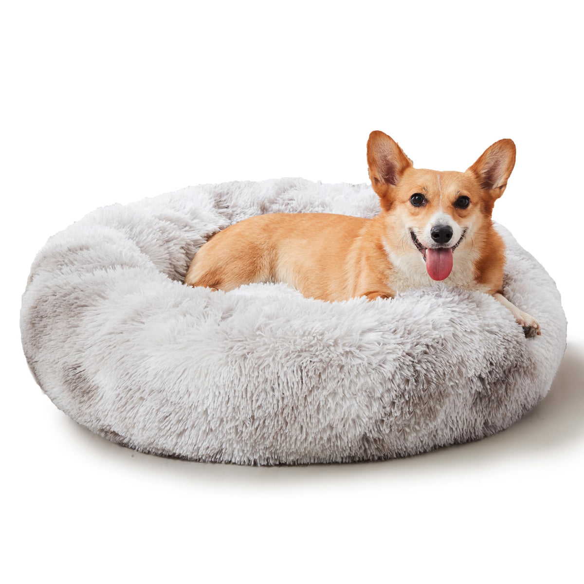 WESTERN HOME WH Calming Dog Bed & Cat Bed Washable Puppy Bed,24" Light Grey