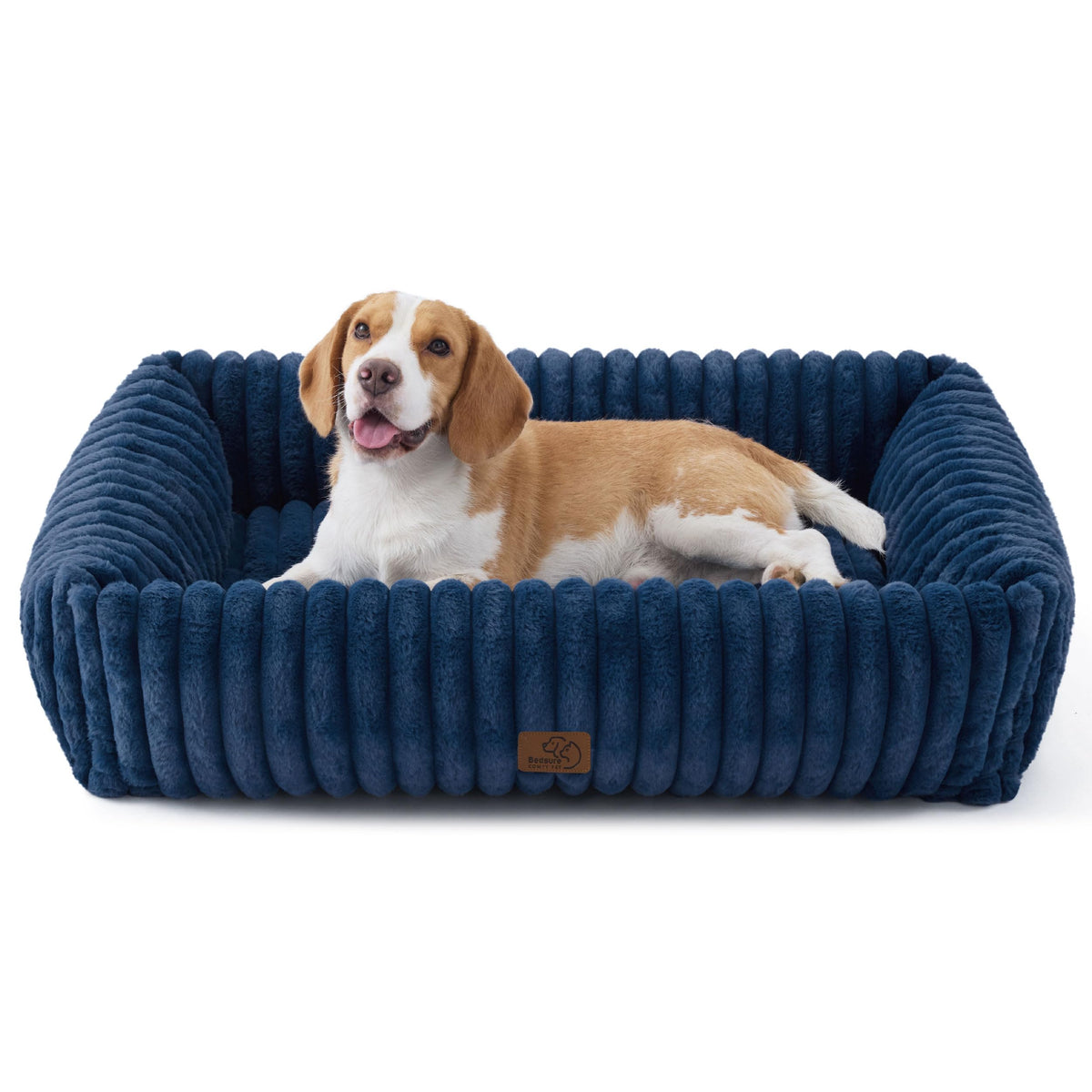 Bedsure ComfyFleece® Cute Dog Bed for Small Medium Dogs Washable,25in Cream