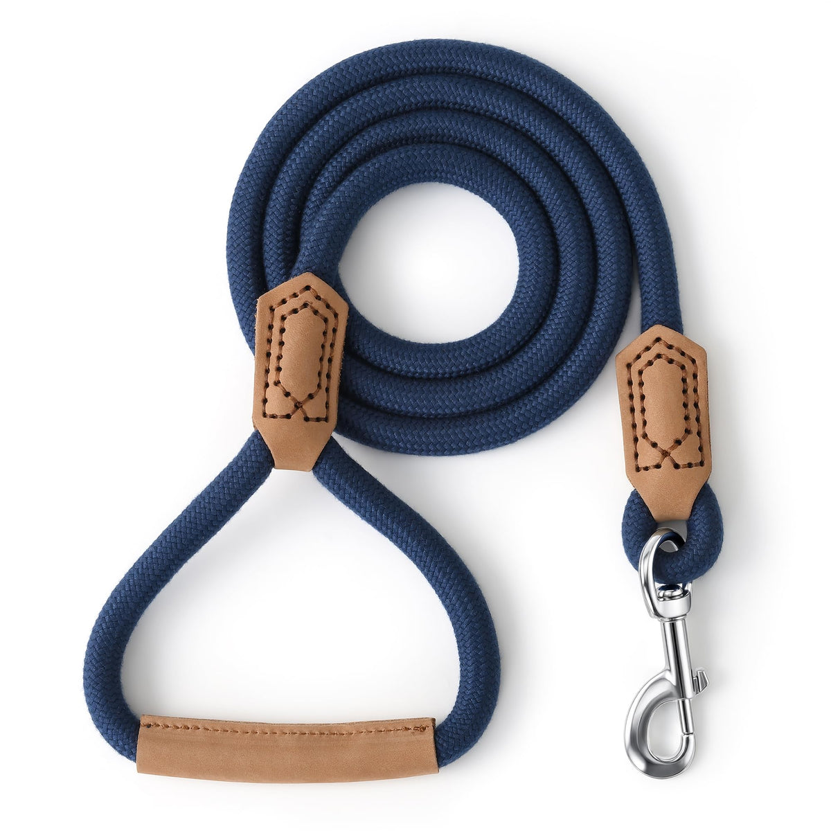 Mile High Life Dog Leash with Genuine Leather-Wrapped Ends, 4/5/6FT