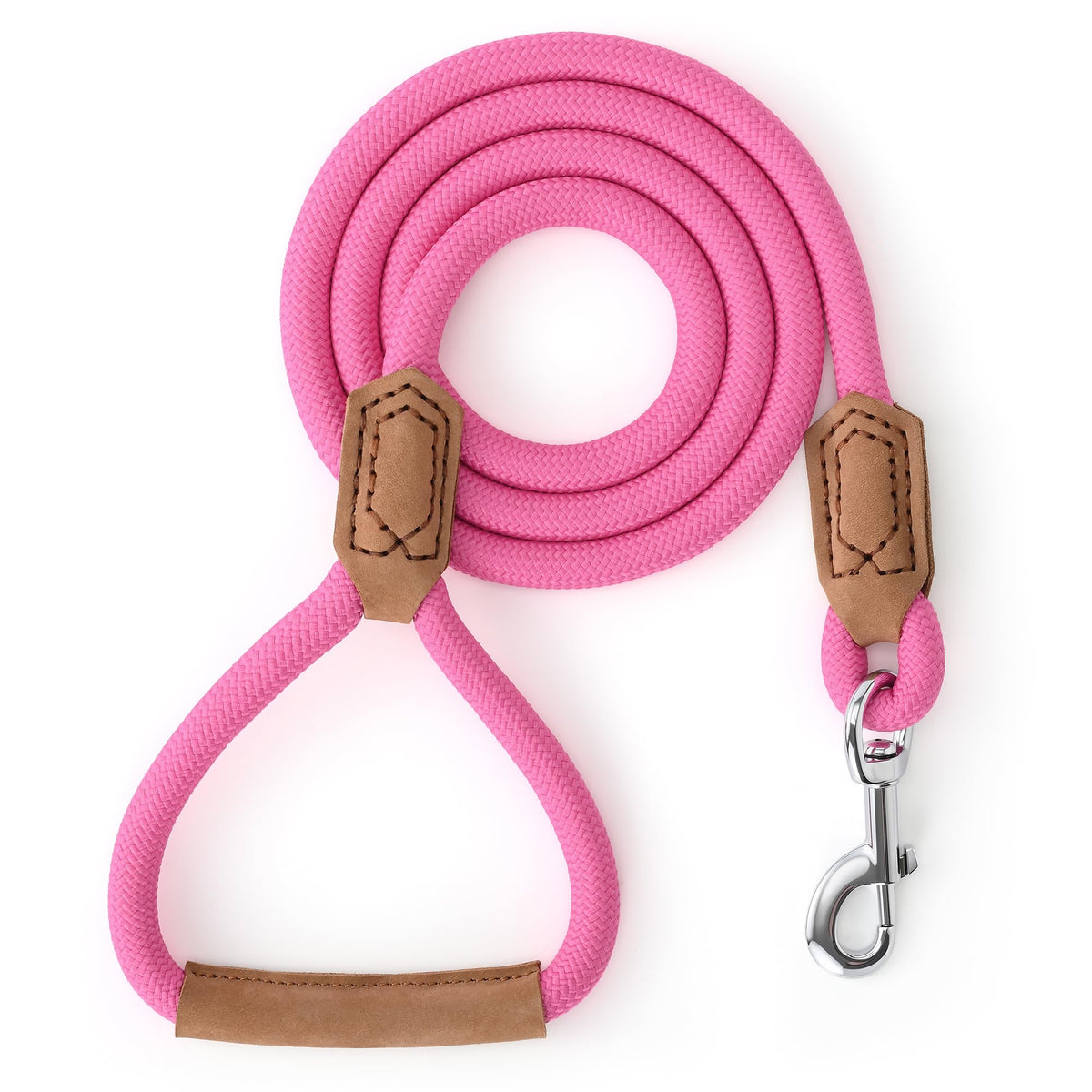 Mile High Life Dog Leash with Genuine Leather-Wrapped Ends, 4/5/6FT