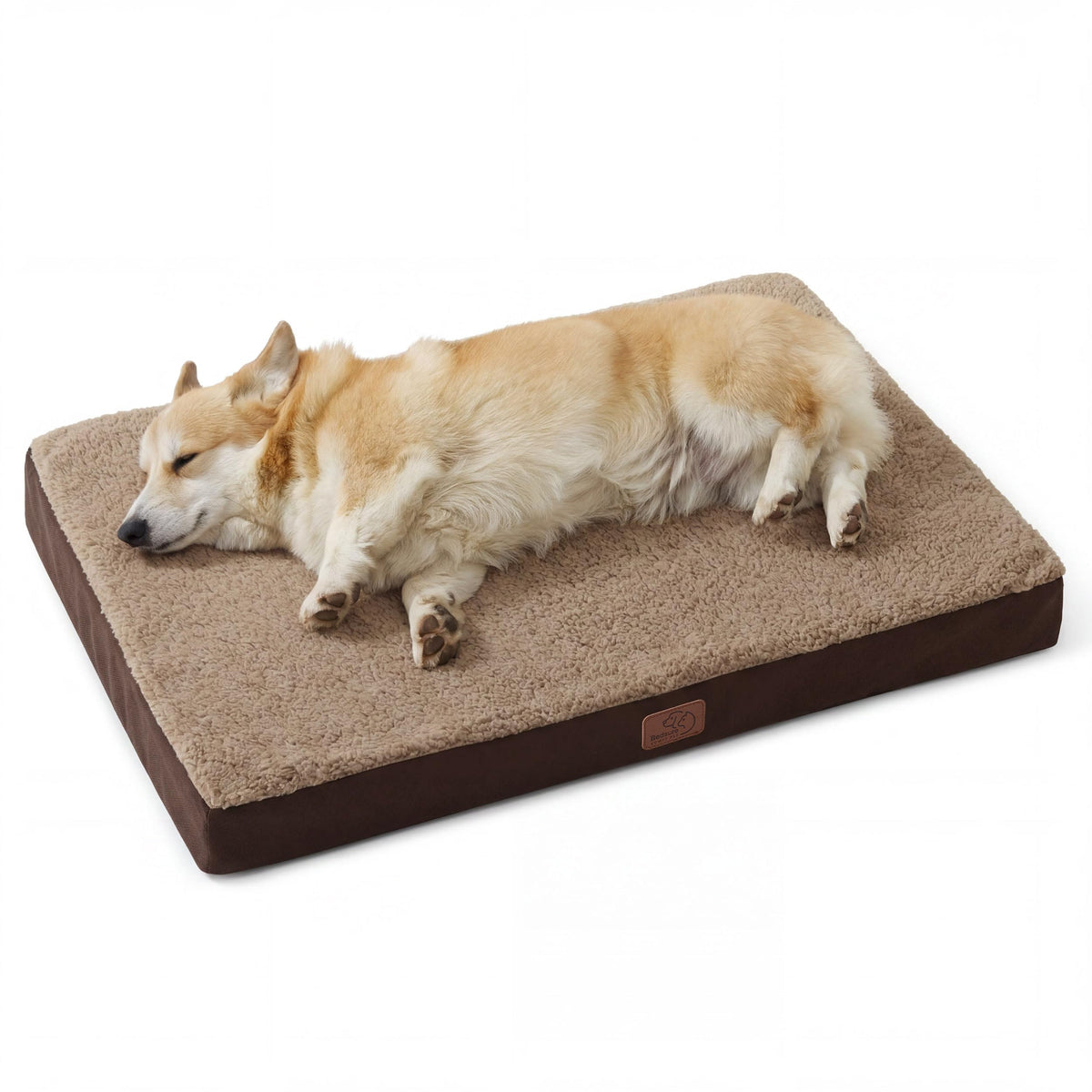 Bedsure Washable Dog Beds Large Sized Dog with Comfy Sherpa, 36x27in Grey