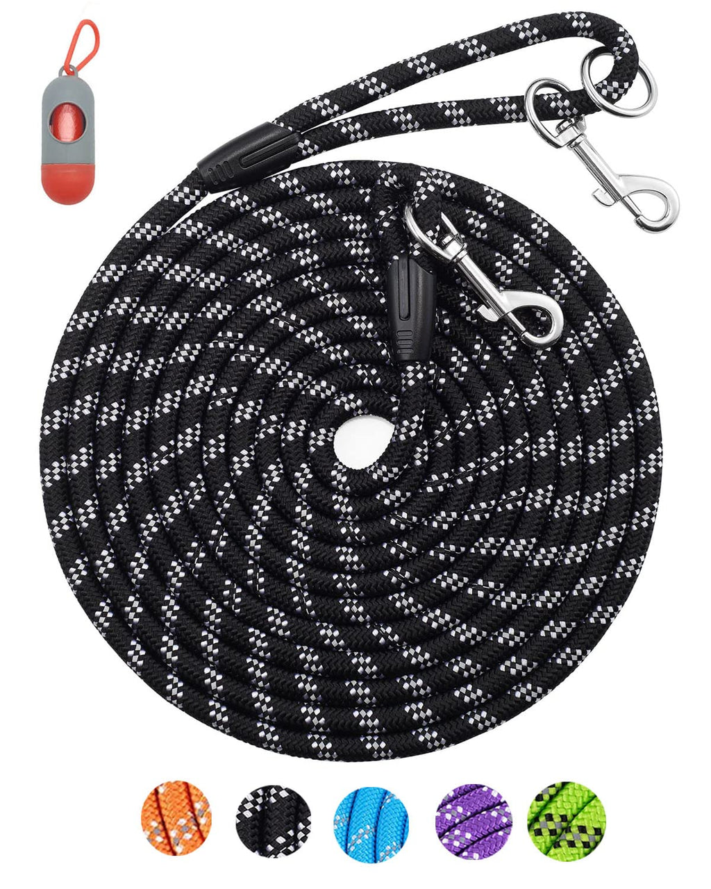 Long Dog Leash for Training 10FT/16FT/20FT/30FT/50FT/100FT, Reflective Tie Out, Heavy Duty Dog Lead for Large, Medium & Small Dogs - Outside Walking, Playing, Camping, Yard