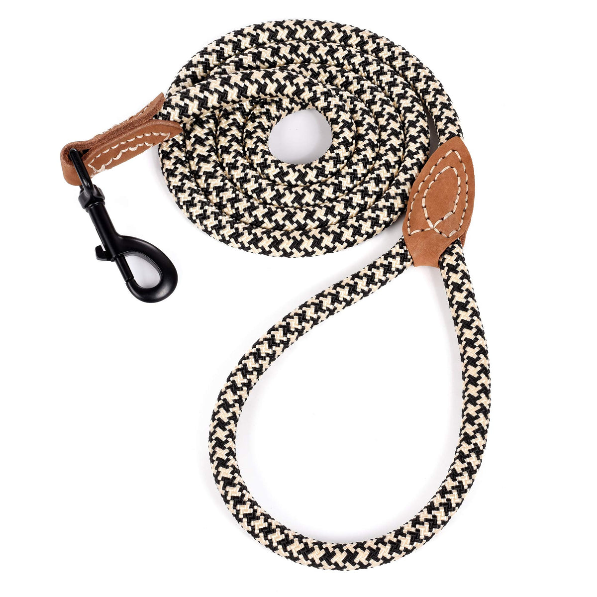 Mile High Life Dog Leash with Genuine Leather-Wrapped Ends, 4/5/6FT