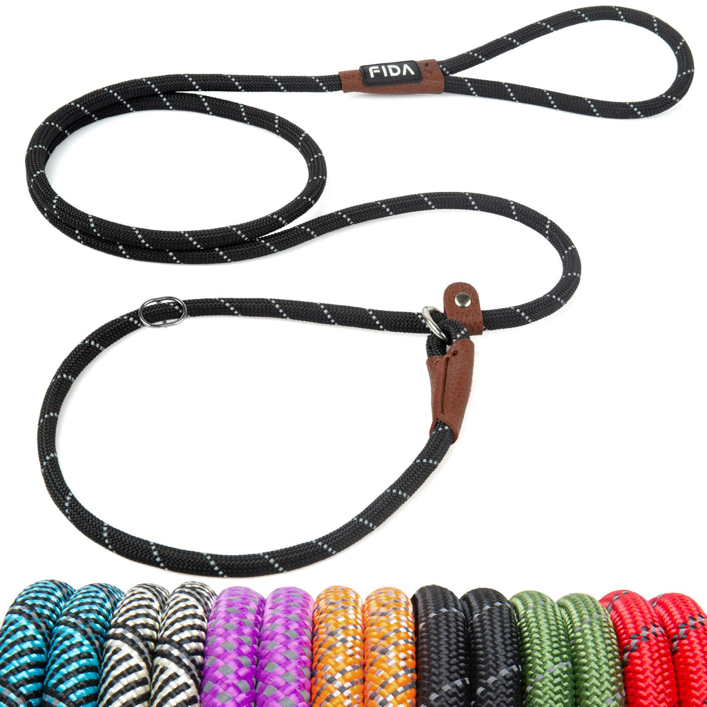 Fida Durable Slip Lead Dog Leash, 6 FT x 1/2" Dog Training Leash, Green