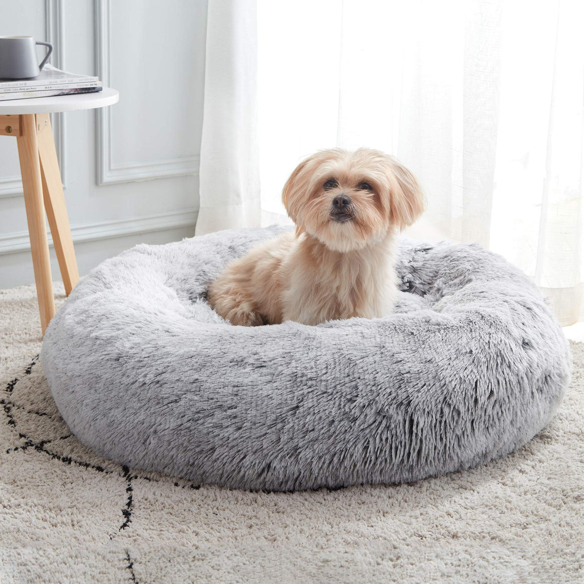 WESTERN HOME WH Calming Soft Round Dog &Cat Bed Small Dog Bed Washable,20"