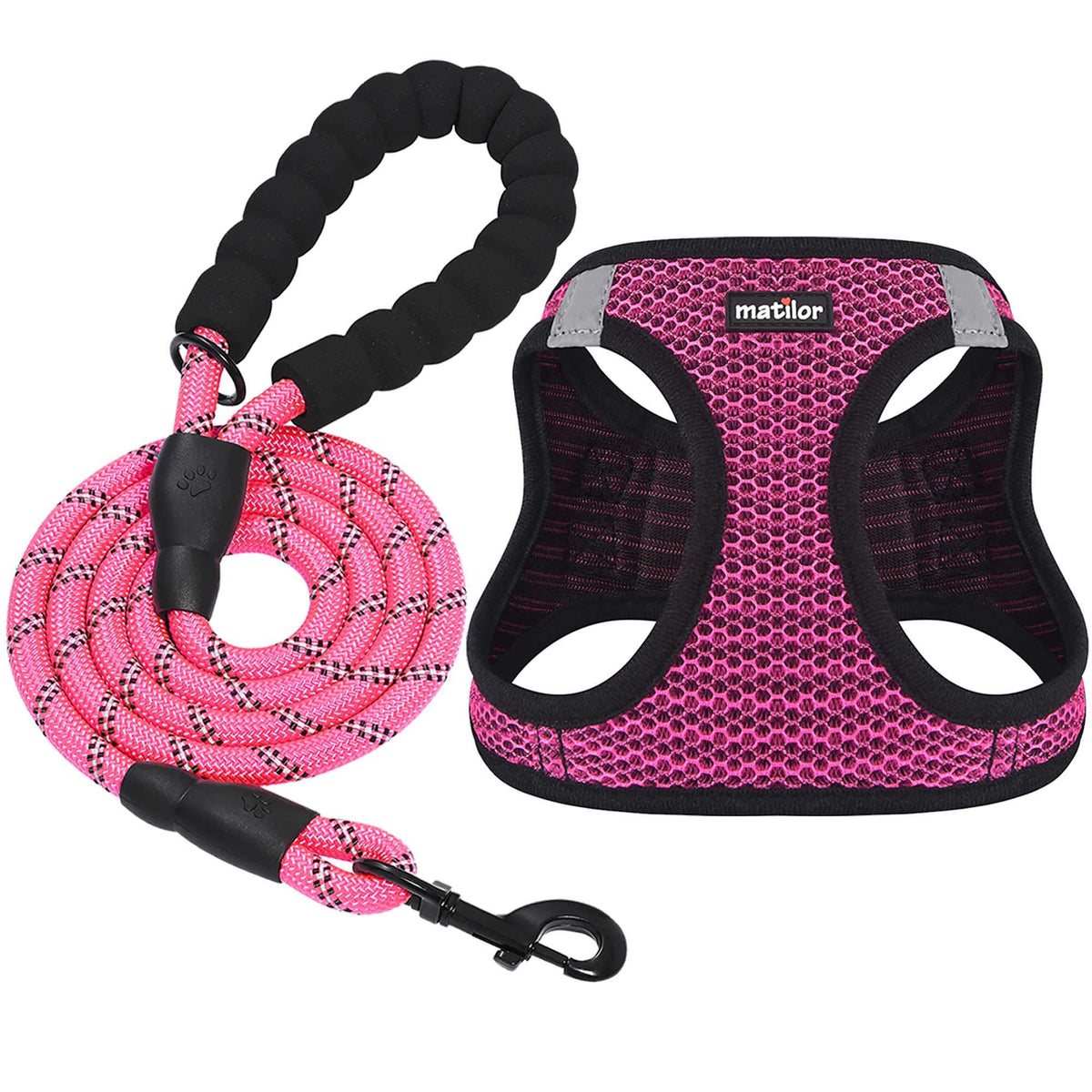 Dog Harness Step-in Breathable Puppy Cat Vest, Medium, Blue