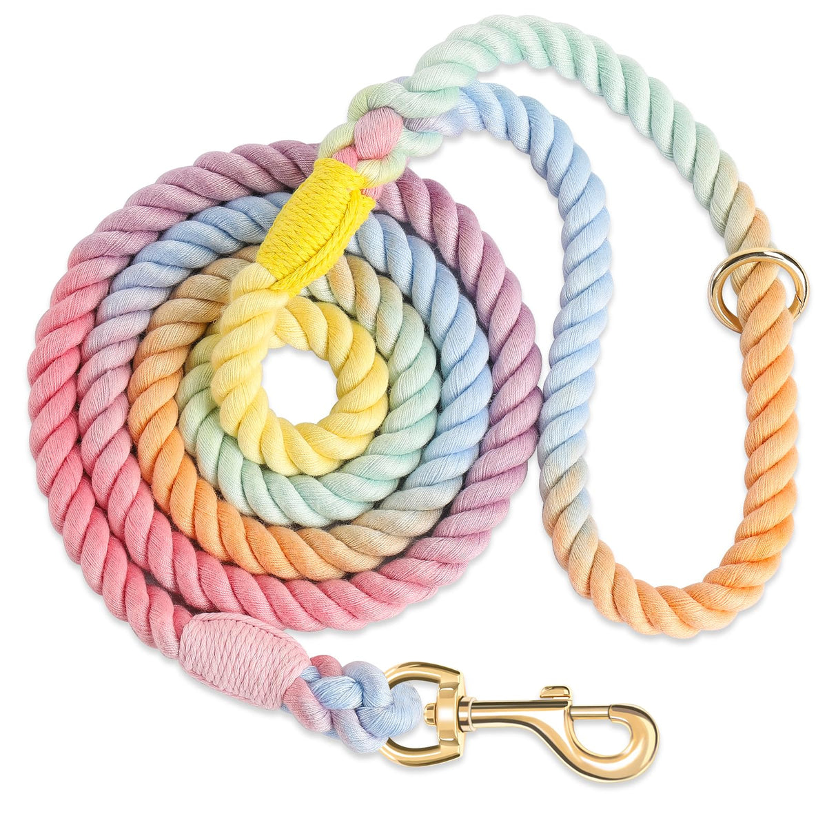 5 FT Handmade Rope Dog Leash for Small Medium and Large Dogs
