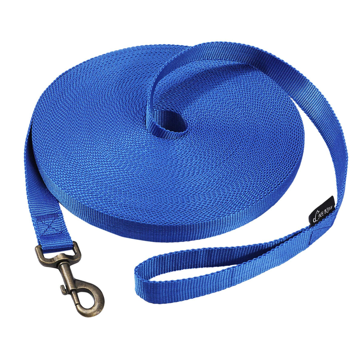 Hi Kiss Dog/Puppy Obedience Recall Agility Lead - 15ft 20ft 30ft 50ft 100ft Leash - Great for Training, Play, Camping, or Backyard - Orange 20ft
