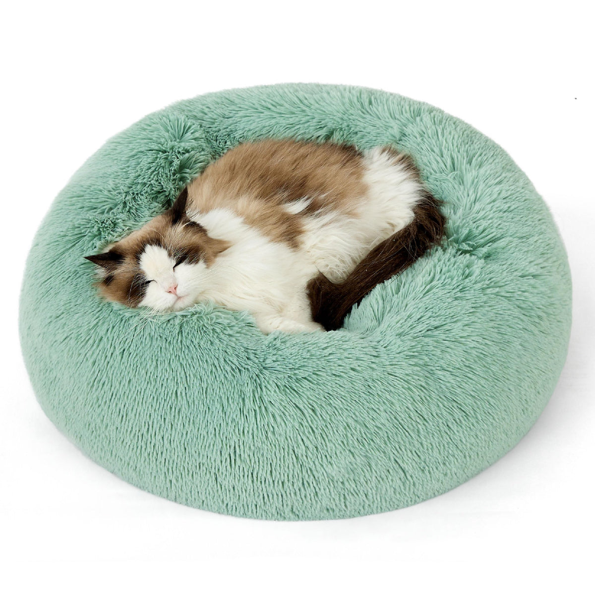 Bedsure Calming Small Dog Bed Donut Washable Cat＆Puppy Bed,23 inches Camel