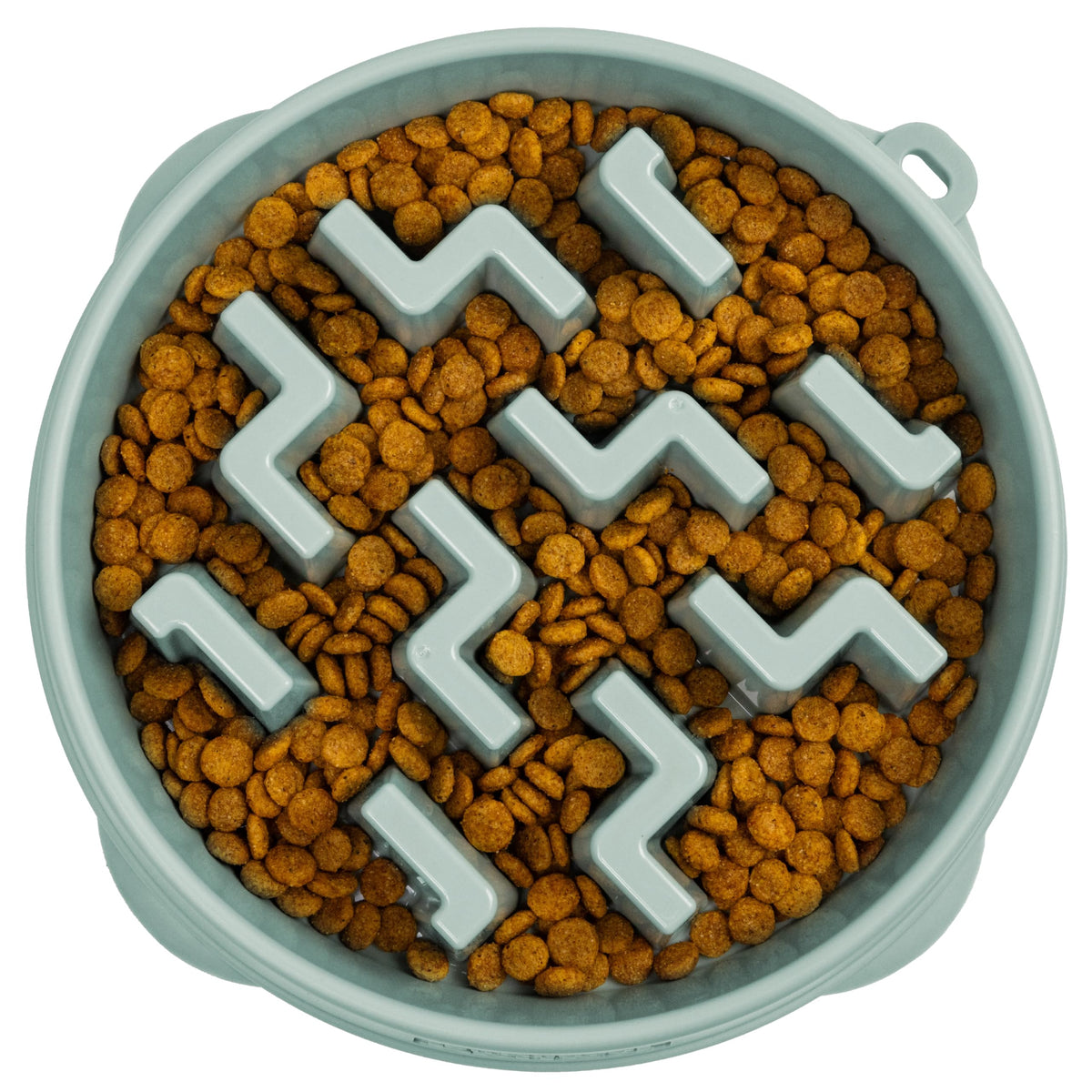 Outward Hound Fun Feeder Slo Bowl – Large 4‑Cup Capacity, Slow Feeding, Medium to Large Dogs, Non‑Slip, Turquoise, Drop Pattern
