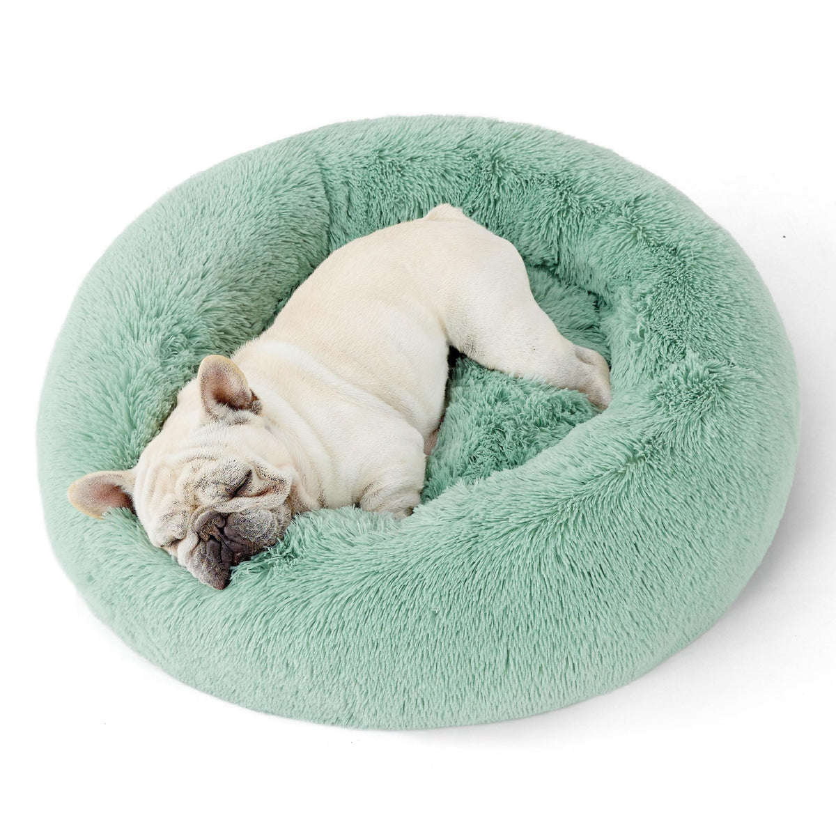 Bedsure Calming Dog Bed Medium Size Dog Donut Washable Pet Bed,30ins Camel