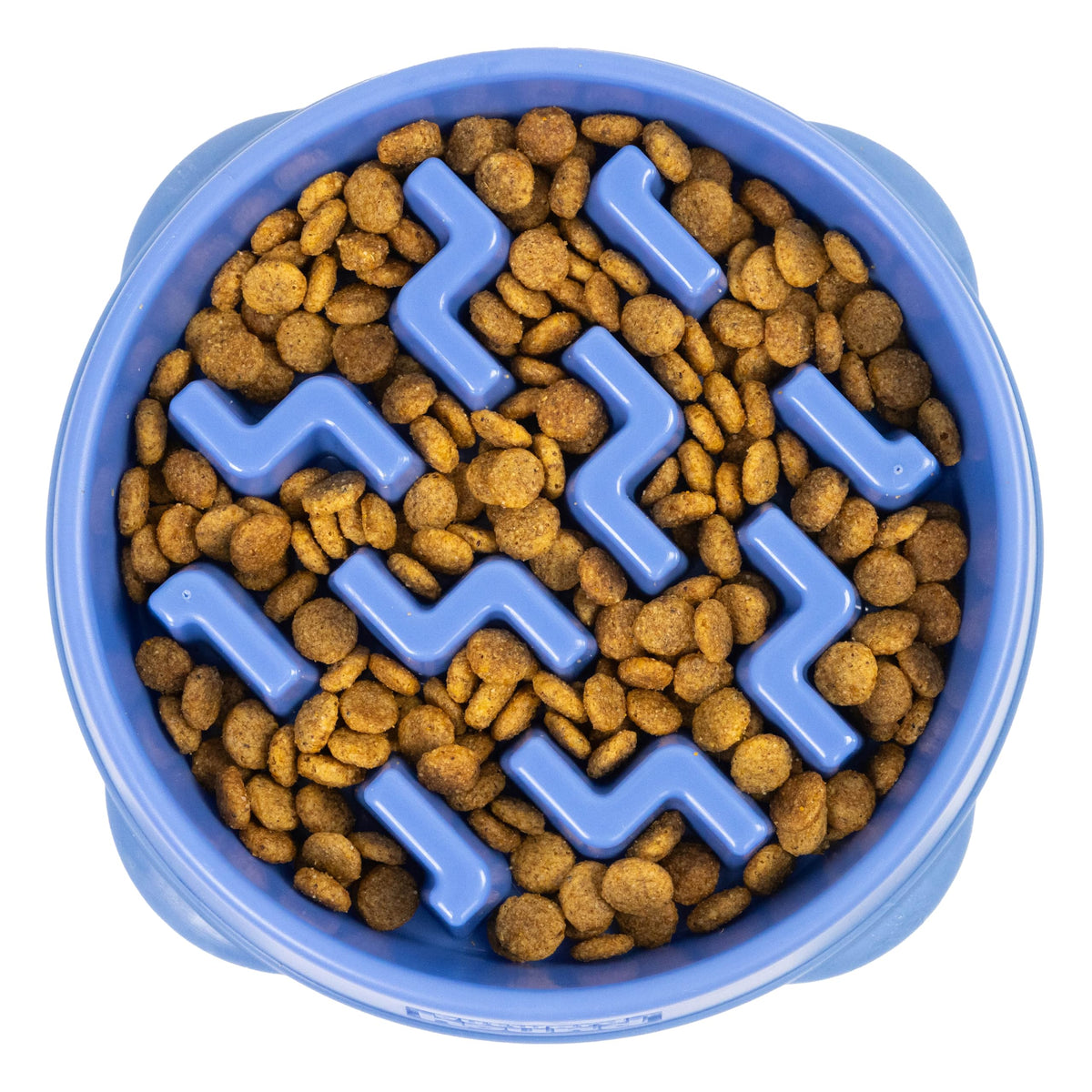 Outward Hound Fun Feeder Slo Bowl – Large 4‑Cup Capacity, Slow Feeding, Medium to Large Dogs, Non‑Slip, Turquoise, Drop Pattern