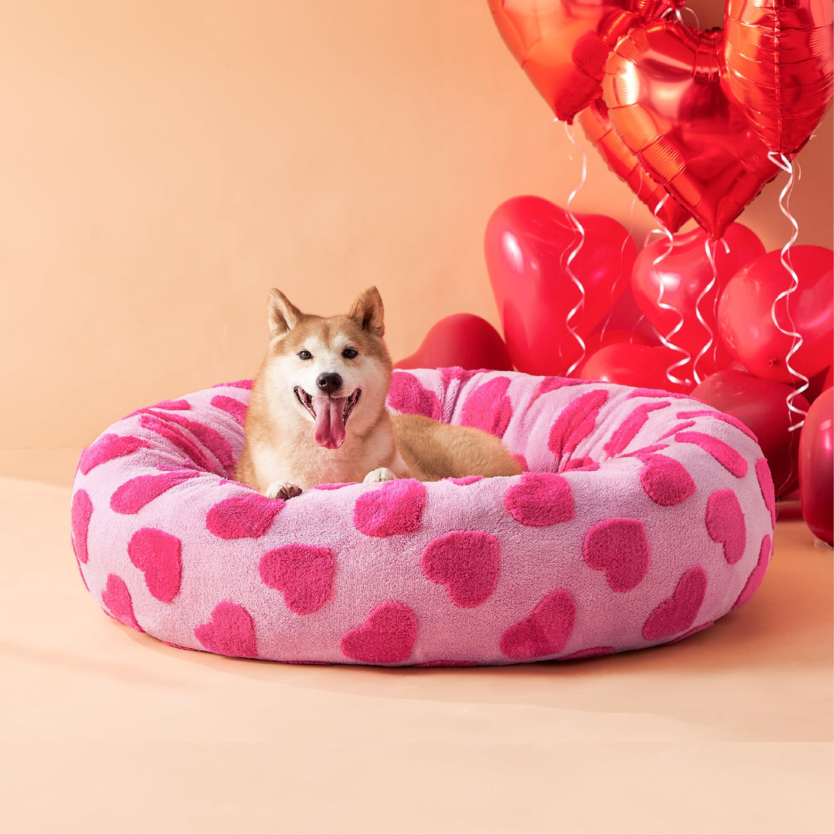 LE SURE Shown on TV Jacquard Donut Dog Beds Large Sized Dog,Green 36x36x8in