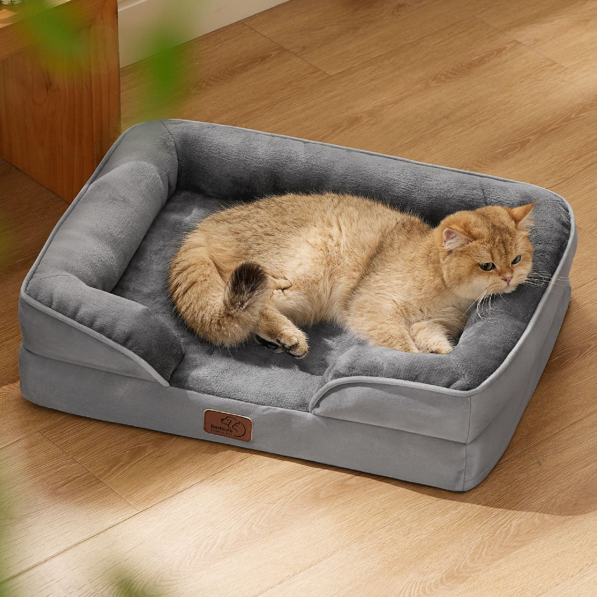 Bedsure Orthopedic Dog Bed Medium Washable Original Design, 28" Grey