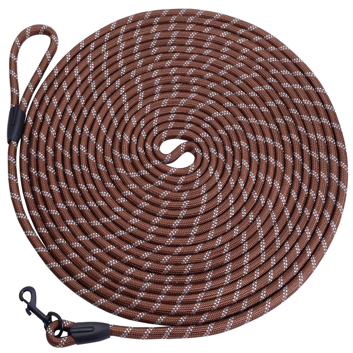 Hi Kiss Dog/Puppy Obedience Recall Agility Lead - 15ft 20ft 30ft 50ft 100ft Leash - Great for Training, Play, Camping, or Backyard - Orange 20ft