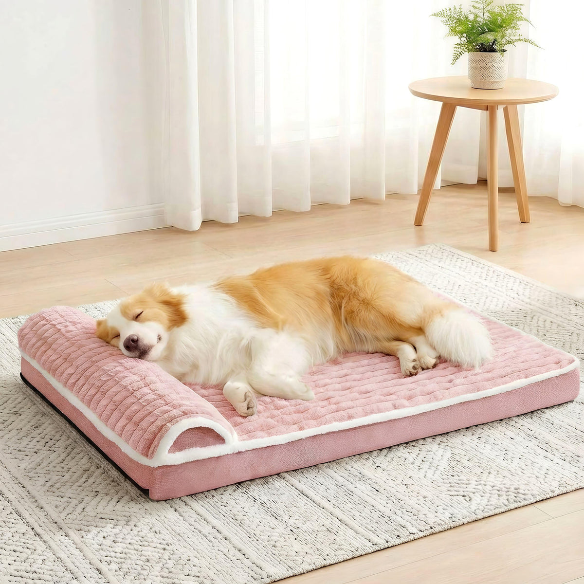 Orthopedic Large Dog Bed Pillow Pet Sofa Bed 36''X24'' Grey