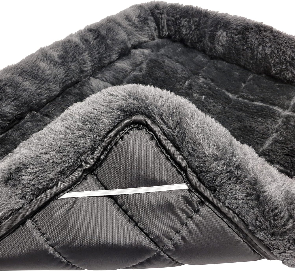 QuietTime by MidWest 24" Dog Crate Bolster Bed, Gray, Small Breeds