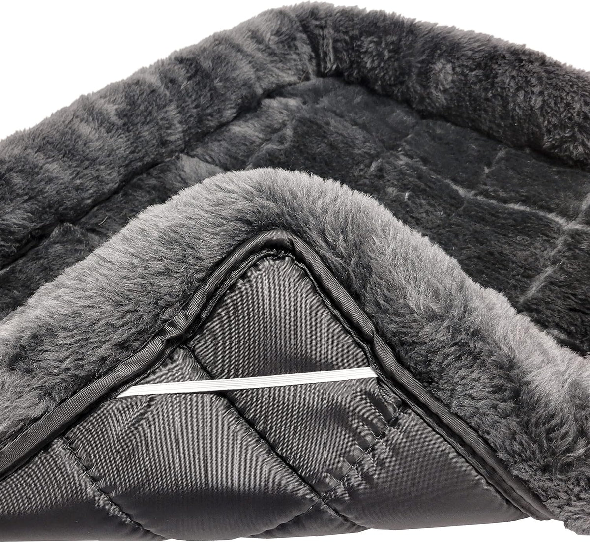 QuietTime by MidWest 24" Dog Crate Bolster Bed, Gray, Small Breeds