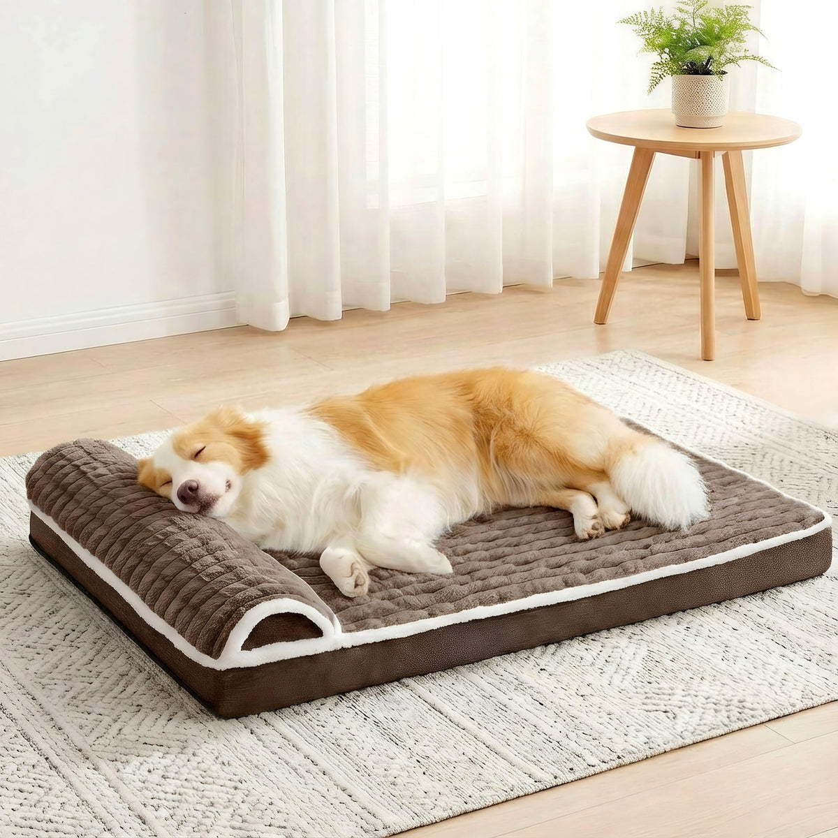 Orthopedic Large Dog Bed Pillow Pet Sofa Bed 36''X24'' Grey