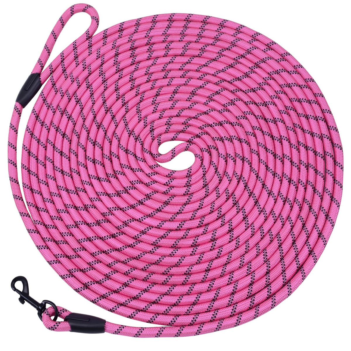 Hi Kiss Dog/Puppy Obedience Recall Agility Lead - 15ft 20ft 30ft 50ft 100ft Leash - Great for Training, Play, Camping, or Backyard - Orange 20ft